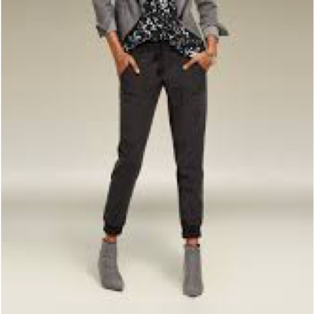 Cabi black 3570 Marathon drawstring stretchy waist Jogger pants, XL.
